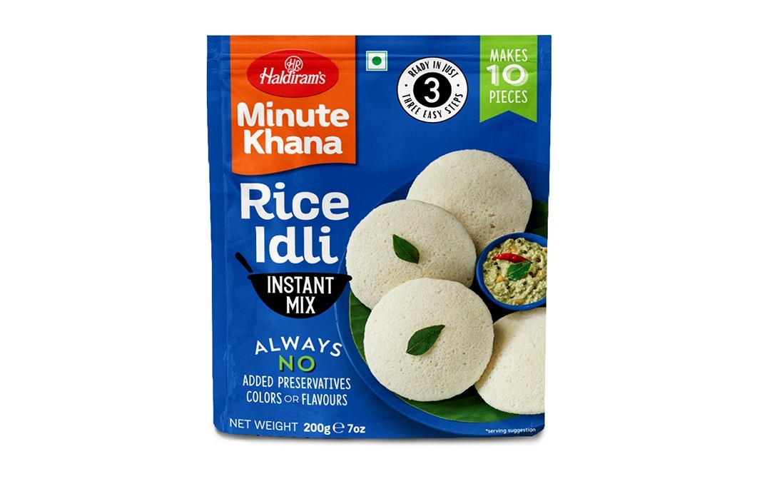 Haldiram's Minute Khana Rice Idli Instant Mix   Pack  200 grams